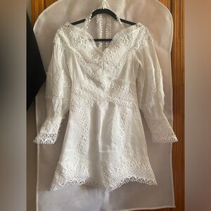 NEW white mini dress, size 0-2/XS